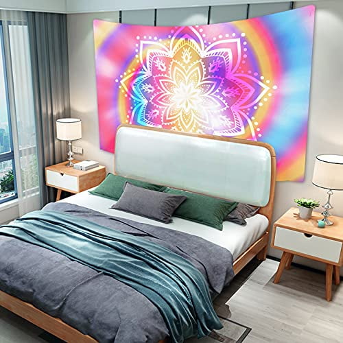 Mandala Tapestry Wall Hanging Tapestry for Bedroom Living Room Dormitory Wall Decor 130x150 cm 51.2x59.1 inches 